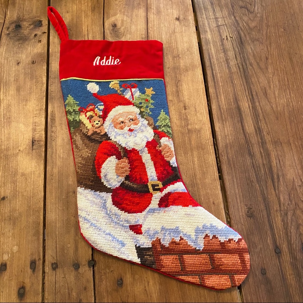 Needlepoint Christmas Stocking ADDIE